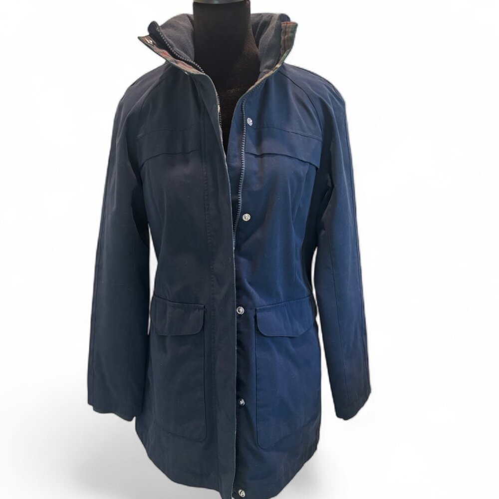 Pendleton Navy Blue Plaid Lined Jacket Size S - image 2